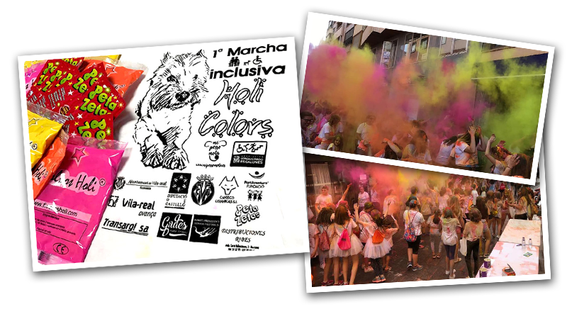Explosión de colores en la primera marcha inclusiva holi colors patrocinado por Peta Zetas
