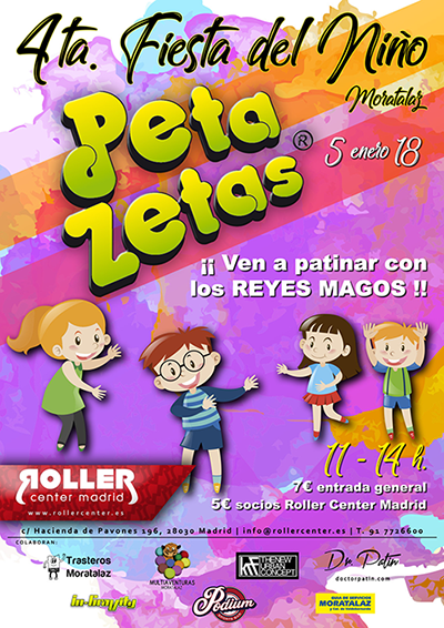 Cartel Peta Zetas y Roller 4ta fiesta del niño